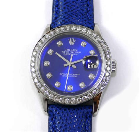 rolex blue face diamond bezel|genuine Rolex bezel.